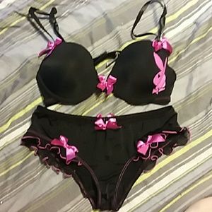 Authentic Playboy Bra and Pantie Set